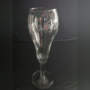 1 Champagne Clear Glass with CATHY Name on it